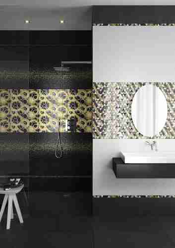 Бордюр ALMA Ceramica Golden BWU55GLD228 3х50