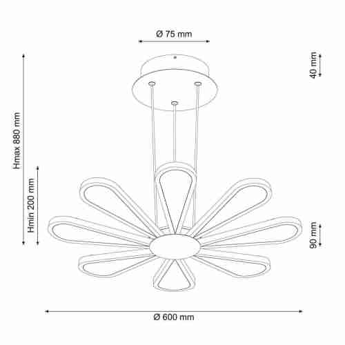 Подвесная люстра Lucia Tucci Miracoli 200.8 LED
