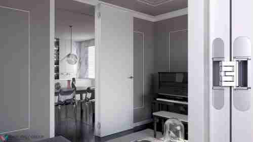 Kubica HYBRID 6360 45 BR петля скрытая универсальная асимметричная, цвет БРОНЗА (60 kg)