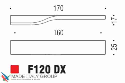 Ручка скоба модерн COLOMBO DESIGN F120DXF-CM матовый хром 160 мм