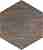 Плитка клинкерная напольная Paradyz Hexx Universum Wood Beige Heksagon 26х26