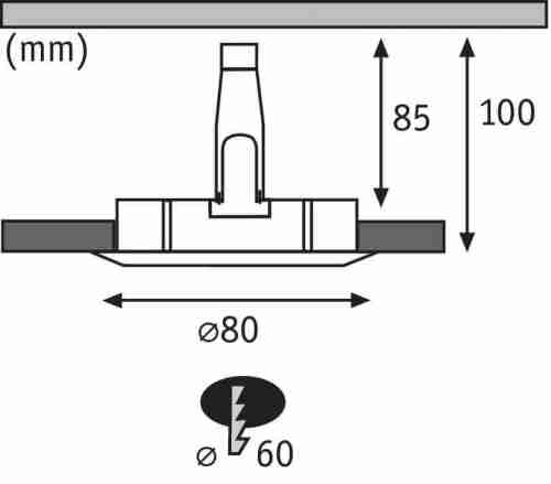 Встраиваемый светодиодный светильник Paulmann Qual EBL Led 93853