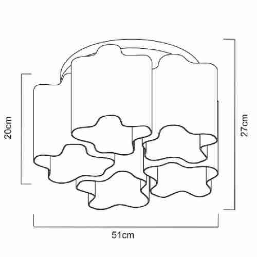 Потолочный светильник Artelamp Serenata A3479PL-5CC
