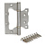 Петля стальная накладная дверная без врезки Apecs 100*75*2,5-B2-Steel-NIS-Blister матовый никель