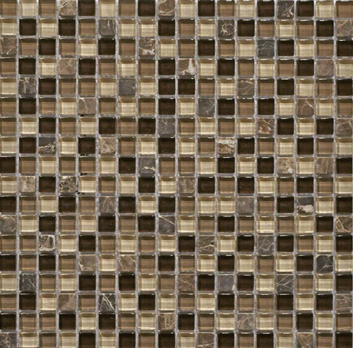 Мозаика Q-Stones стекло+камень QSG-035-15/8 30,5х30,5