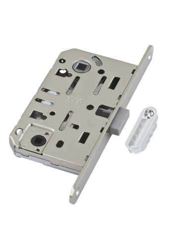 B06102.50.06.640 AGB (АГБ) Защелка врезная WC (никель) MEDIANA POLARIS с отв. планкой (скин)