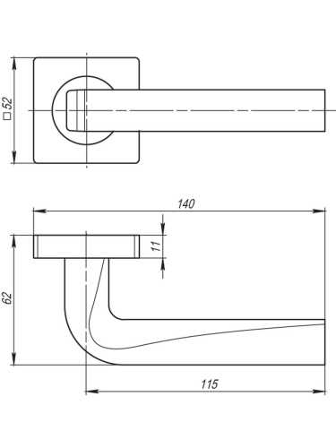 Ручка дверная Armadillo (Армадилло) межкомнатная K.SQ52.KEA (KEA SQ001) MWSC-33 итальянский тисненый  Набор 9