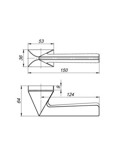 Ручка дверная Armadillo (Армадилло) межкомнатная K.UCS36.IRON (IRON UCS) BPVD-77 вороненый никель  Набор 8