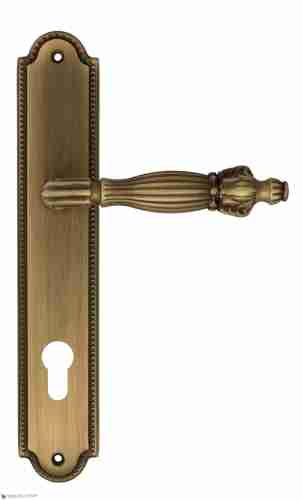 Дверная ручка Venezia "OLIMPO" CYL на планке PL98 матовая бронза