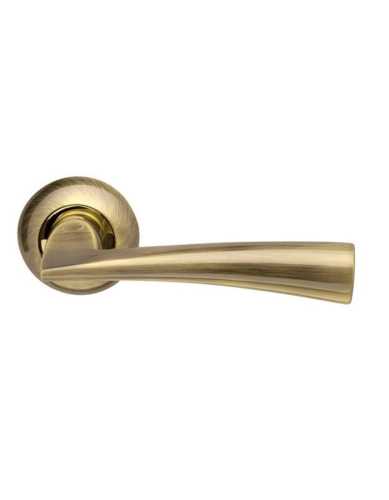 Комплект: Ручки Armadillo Columba LD80-1AB/GP-7+Завертка+Бесшумный замок Fuaro/бронза/золото