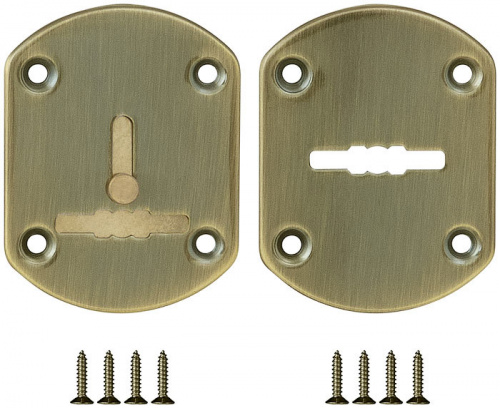 Декоративная накладка Fuaro ESC021-AB-7 (матовая бронза) на сув. замок со шторкой (2 шт)