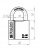 Замок навесной Fuaro PL-3032 (32 мм) 3 англ. кл.