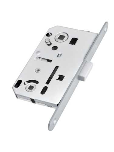 Замок межкомнатный магнитный BONAITI под WC B-FORTY N62 с отв. пл. F45 (матовый хром), планка 190 мм