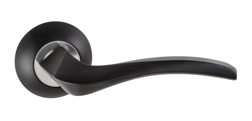 Ручки дверные PUERTO INAL 518-08 B/CP черный/хром блестящий