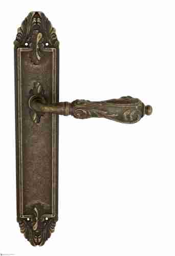 Дверная ручка Venezia "MONTE CRISTO" на планке PL90 античная бронза