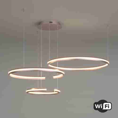 Подвесной светодиодный светильник Eurosvet Smart Gap 90280/3 сатин-никель