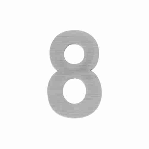 Цифра "8" самоклеящаяся SS304 (50х30) (FUARO) SSC сатинированный хром