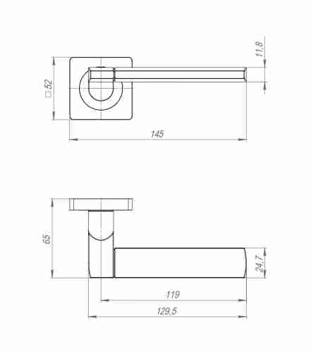 Ручка раздельная K.JK51.LIFT (LIFT JK) SN/CP-3 матовый никель/хром