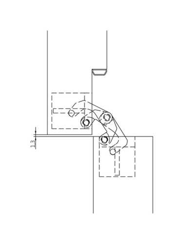 Петля скрытая Morelli HH-1 W врезная с 3D-регулировкой вес полотна до 40 кг, цвет белый