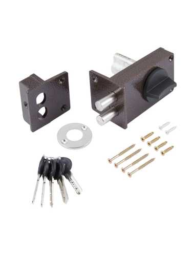 Замок Omega (Омега) накладной цилиндровый ЗН1-8 КМЗ медь