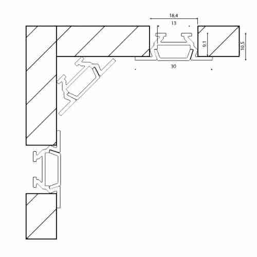 Профиль встраиваемый SWG RC RC-1030