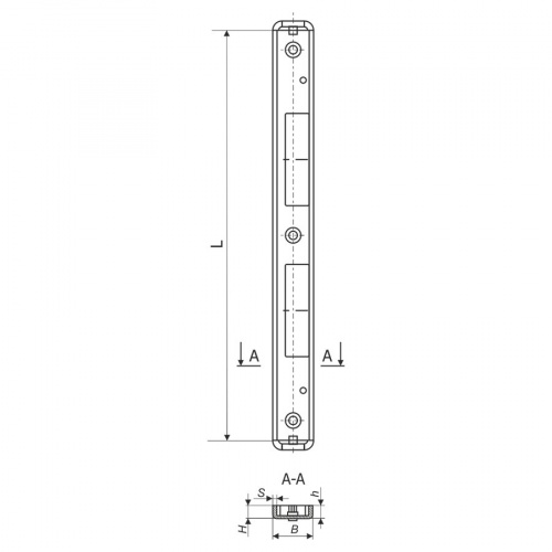 Регулируемая ответная планка к замку Гардиан PROFI 11.915 левая /151:234/
