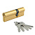 Цилиндровый механизм латунный ключ/ключ НОРА-М ЕСО Z Л-90 50-10-30 латунь
