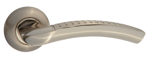 Ручки дверные PUERTO INAL 510-08 SN/NP никель матовый/никель блестящий