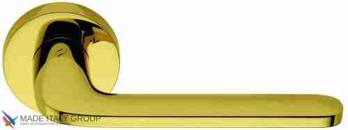 Дверная ручка на круглом основании COLOMBO Roboquattro ID41RSB-OL полированная латунь