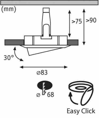Встраиваемый светодиодный светильник Paulmann Decke 92101