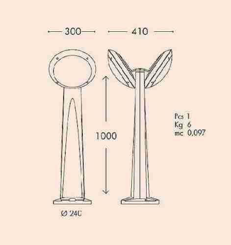 Наземный фонарь Fumagalli Lucia 1R3.613.X20.AYE27