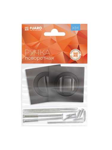 Ручка дверная Fuaro (Фуаро) межкомнатная K.KM52.ROCK (ROCK KM) GR-23 графит  Набор 3