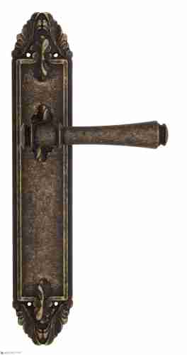 Дверная ручка Venezia "CALLISTO" на планке PL90 античная бронза