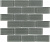 Мозаика Карамелле Impressioni Mattoni Grigio чип 50x100 30х30