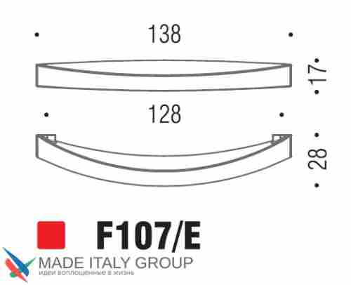 Ручка скоба модерн COLOMBO DESIGN F107E-CM матовый хром 128 мм