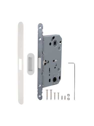 Замок дверной магнитный Armadillo (Армадилло) WC с ответной планкой GRAVITY.PRO G01.196.50.96 WH Белый