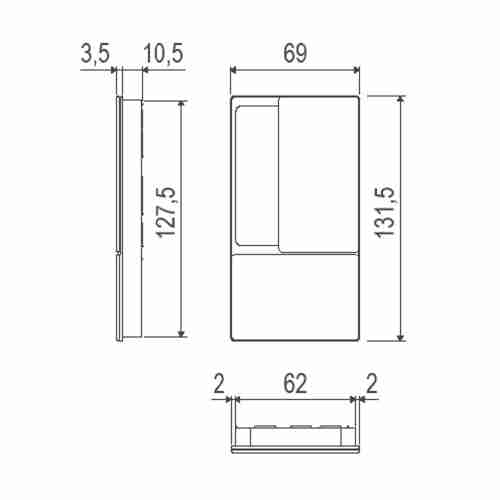 B30000.01.32 Ручка WAVE без запирания (мат хром), для раздвижных дверей