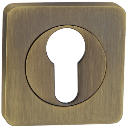 Накладка квадратная на цилиндр RENZ INET 02 MAB бронза античная матовая