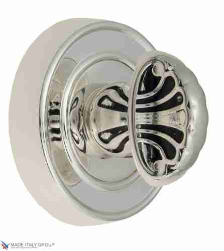 Фиксатор поворотный Venezia WC-4 D6 натуральное серебро + черный