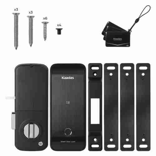 Замок накладной электронный  Kaadas R6-5 с отпечатком пальца, черный