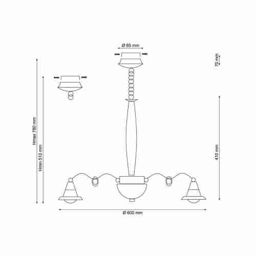 Подвесная люстра Lucia Tucci Natura 154.6