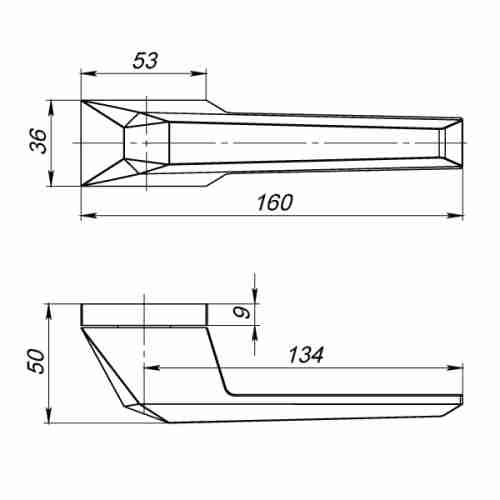 Комплект на 4 двери - Ручки дверные межкомнатные Armadillo STONE UCS SN-3 матовый никель