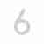 Цифра "6" самоклеящаяся ABS (50х37) (FUARO) CP хром