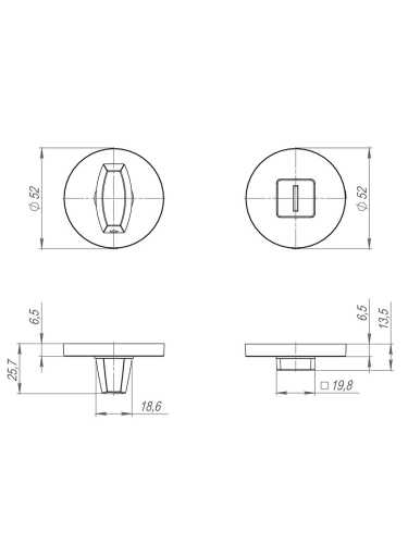 Ручка дверная Fuaro (Фуаро) межкомнатная R.SLR52.PRIDE SSC-16 сатинированный хром  Набор 3