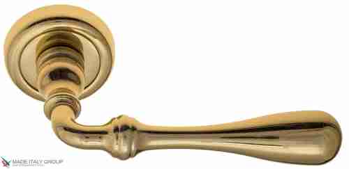 Дверная ручка на круглом основании Fratelli Cattini "RETRO" D1-OLV полированная латунь