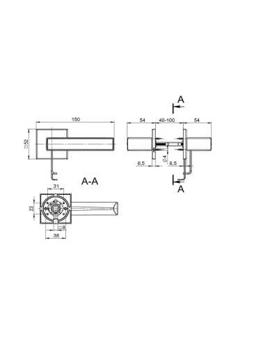 Ручка дверная Fuaro (Фуаро) межкомнатная K.DM51.Straight (Straight DM) SSG-39 сатинированное золото  Набор 9