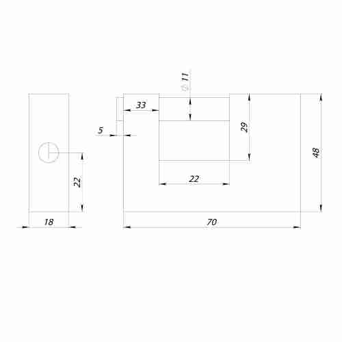 Замок Punto (Пунто) навесной PK-1670 3 key англ.