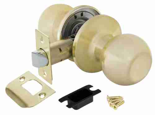 Ручка защелка (кноб) дверная круглая Fuaro 672/BL SB-P (мат. золото) без фик.