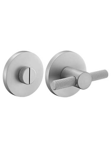 Комплект дверных ручек Morelli MH-57-R6T MSC с заверткой MH-WC-R6T MSC + магнитный замок M1895 MSC, цвет матовый хром