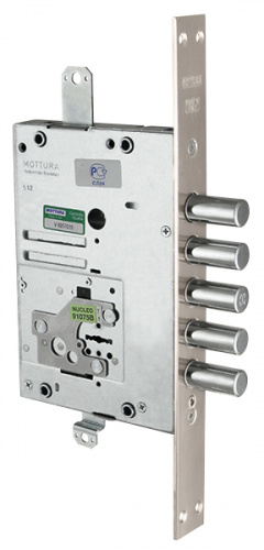Замок врезной сувальдный Mottura 52.J525M-S MyKey (левый), ключ 60 мм